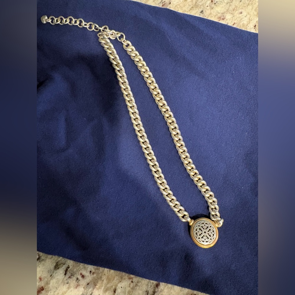 Brighton Two-Tone Medallion Chain Necklace